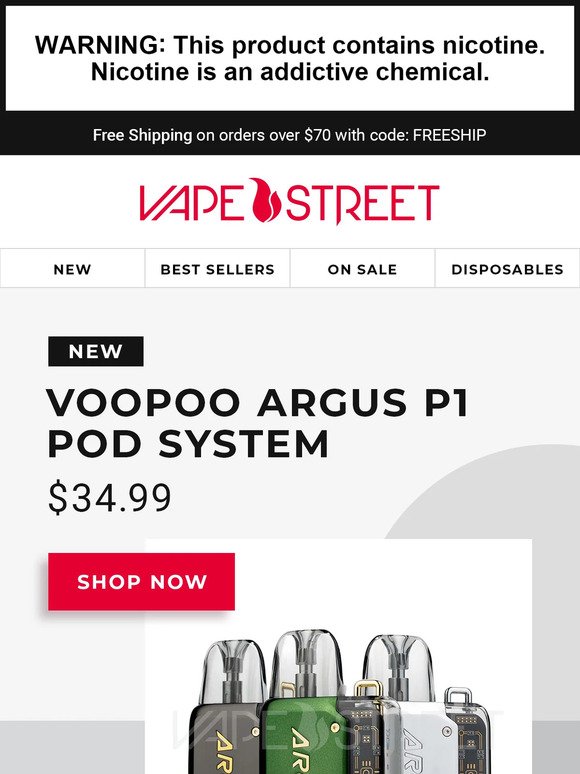 🚨Voopoo Argus P1 Pod System has arrived!
