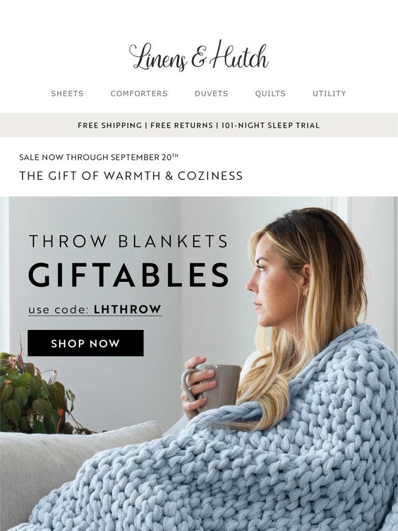 Ending Soon: ALL Throw Blankets Giftables!