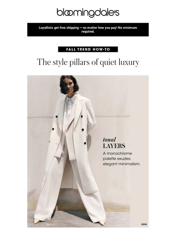 How to wear the quiet luxury trend