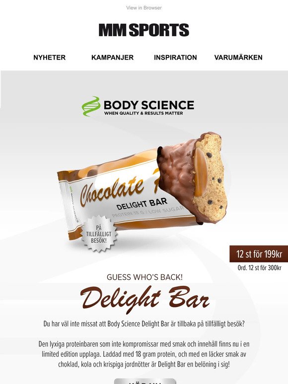 Body Science Delight Bar 🍫