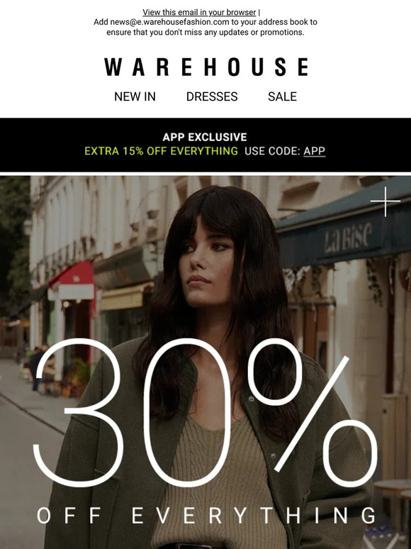 Still on: 30% off everything