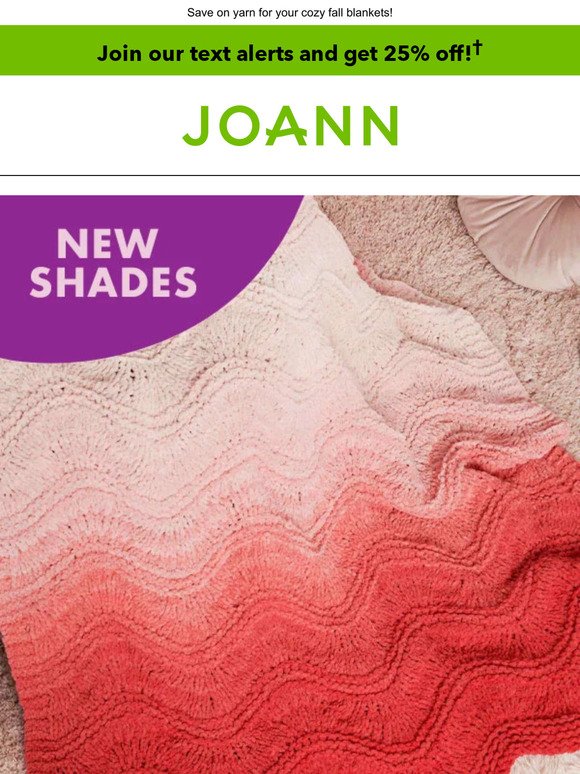 NEW shades of Bernat Perfect Phasing yarn just $8.99!