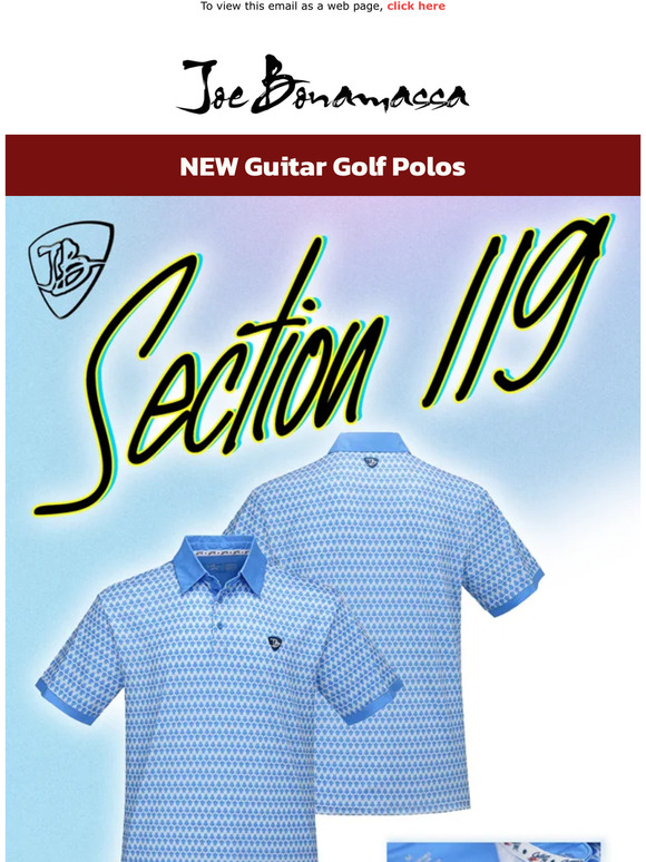 New Guitar Polos "Section 119" Collection - Shop Golf Today!