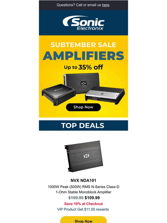 Up to 35% Off Select Amplifiers! Don't Miss Out on Our Subtember Sale!
