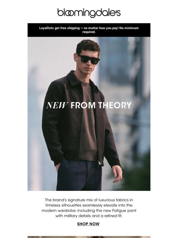 New from Theory: Iconic fall style