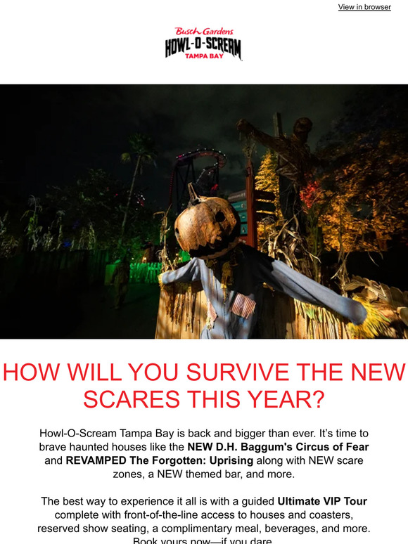 SeaWorld Parks Save Now on HowlOScream Tickets as Low as 44.99 Milled