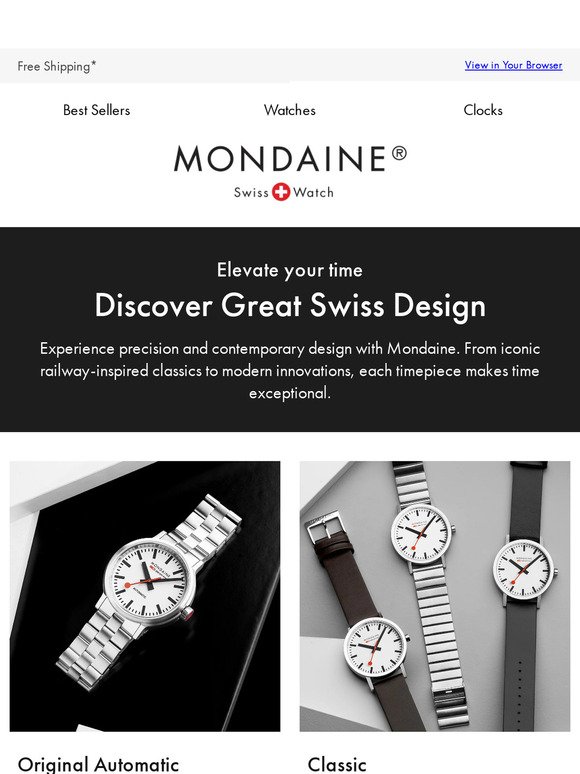Experience Mondaine contemporary designs