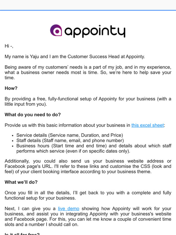 Let’s fix your Appointy account together!