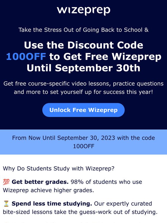Get Free Study Support Until September 30th 🙌