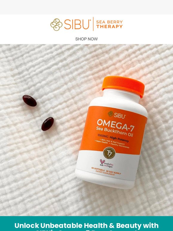 [On Sale!] Unbeatable Health & Beauty with SIBU Omega 7 Support