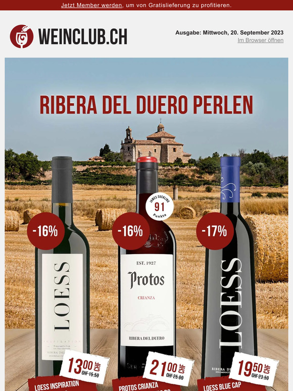 Bis -17%: Ribera del Duero Perlen