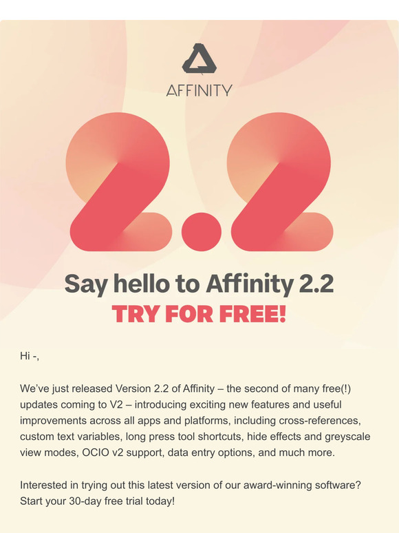 JUST LANDED: Version 2.2 – try for free today
