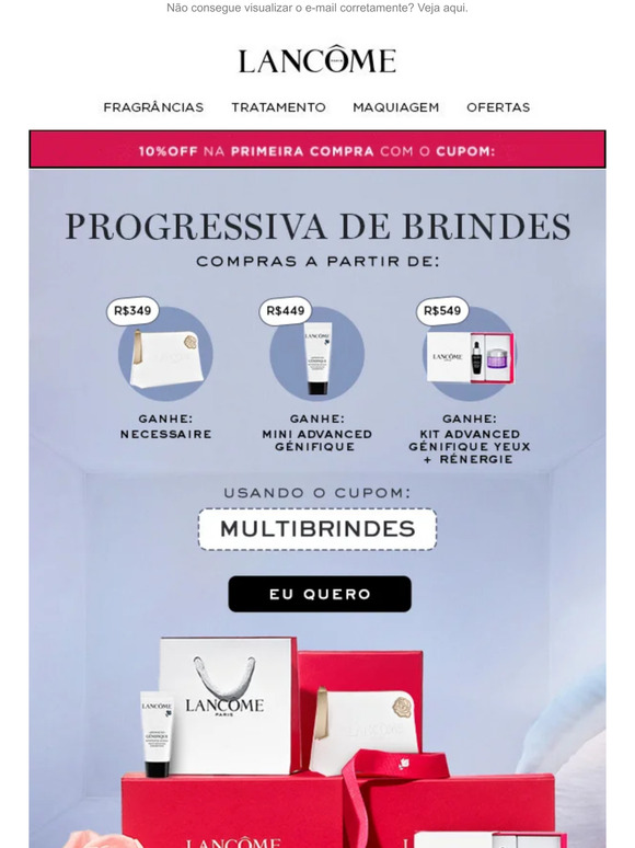 SÓ POR E-MAIL 💌 Brindes PROGRESSIVOS para você!