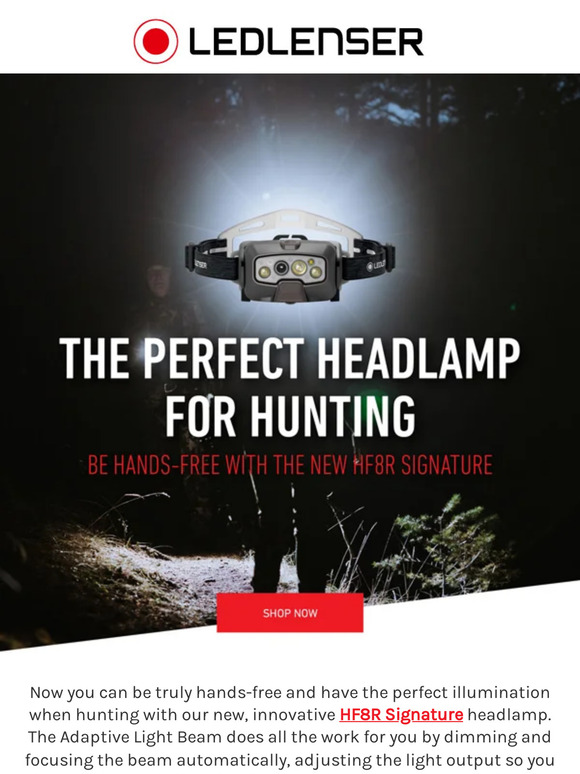 Auto dim & focus lighting for hands free hunting