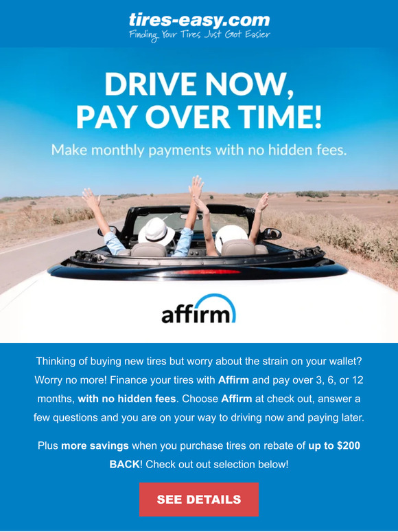 Drive now, pay over time with Affirm! 💸 Milled