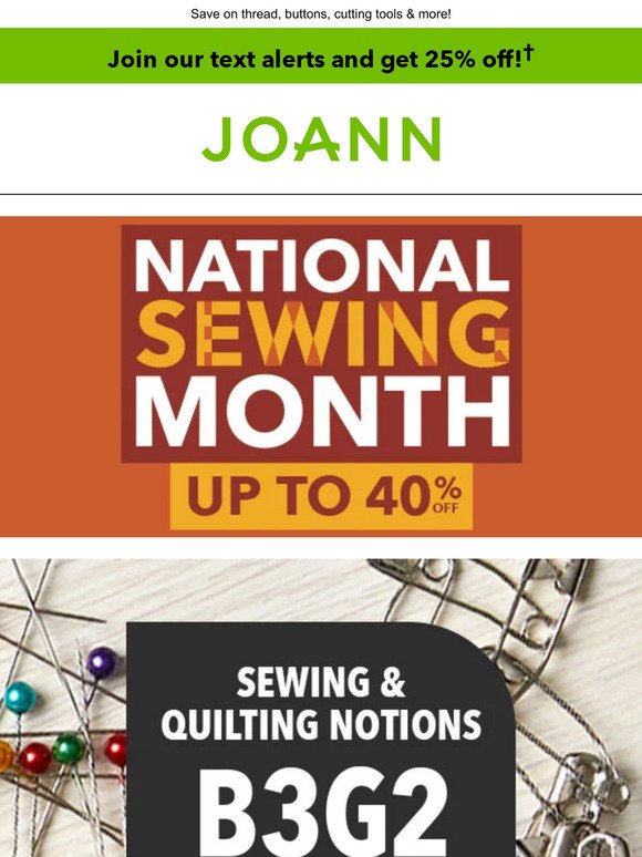 Deals Sew Good: Up to 40% off sewing!