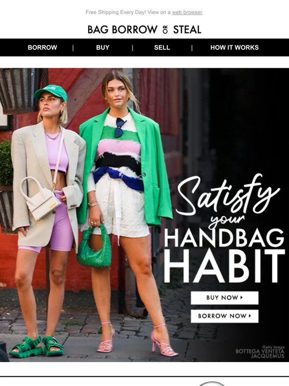 SATISFY Your Handbag HABIT…Shop Now!
