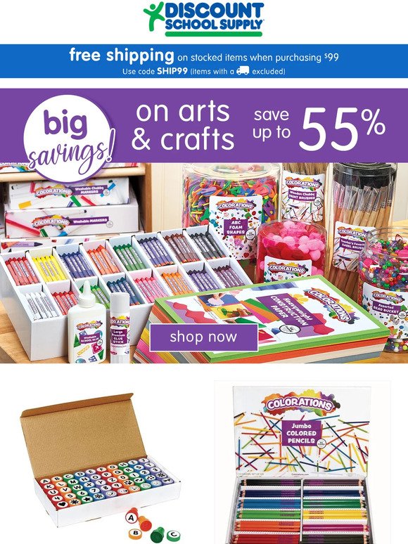 Our sale on arts & crafts is ending soon, don't miss out!