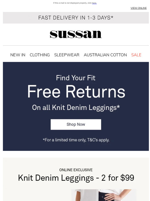 FREE RETURNS On Your Everyday Favourites