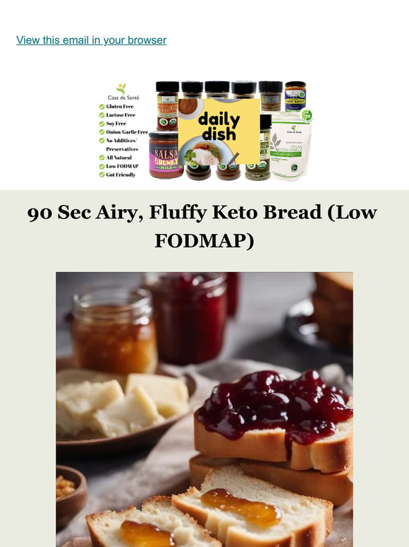 90 Sec Airy, Fluffy Keto Bread (Low FODMAP)