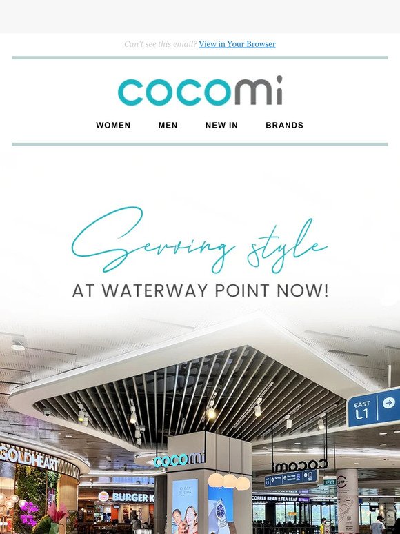 Join Cocomi's Grand Store Opening at Waterway Point this Friday, 22nd September 2023