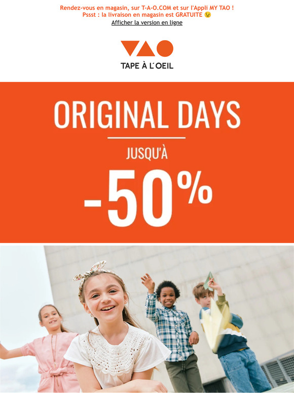 Jusqu'à -50%, c'est partiiii pour les Original Days ! 🔥