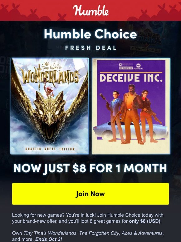 Your 🔥 new Humble Choice deal is here