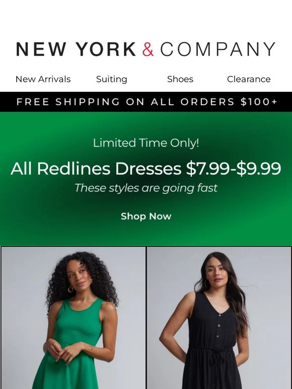 SALE ALERT! ALL REDLINE DRESSES $7.99-$9.99!