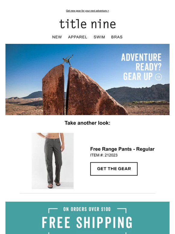 Get that Free Range Pants - Regular then get outside!
