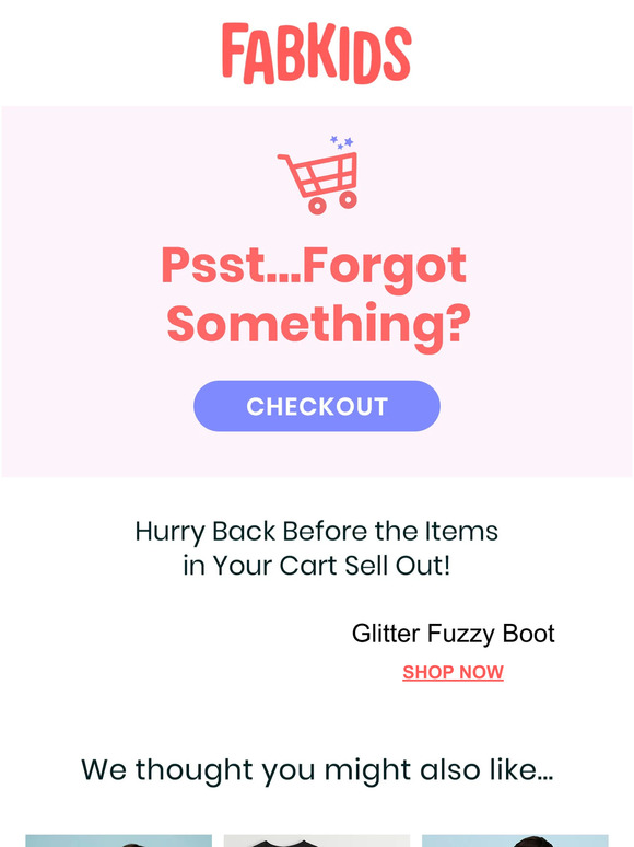 CART UPDATE: Your Items are Selling Fast!