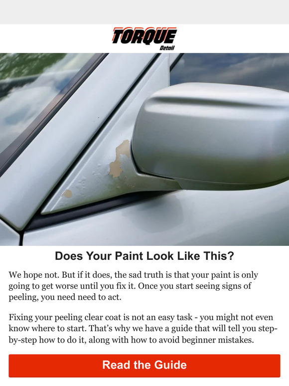 Torque Detail Guide How to Fix Peeling Clear Coat Milled