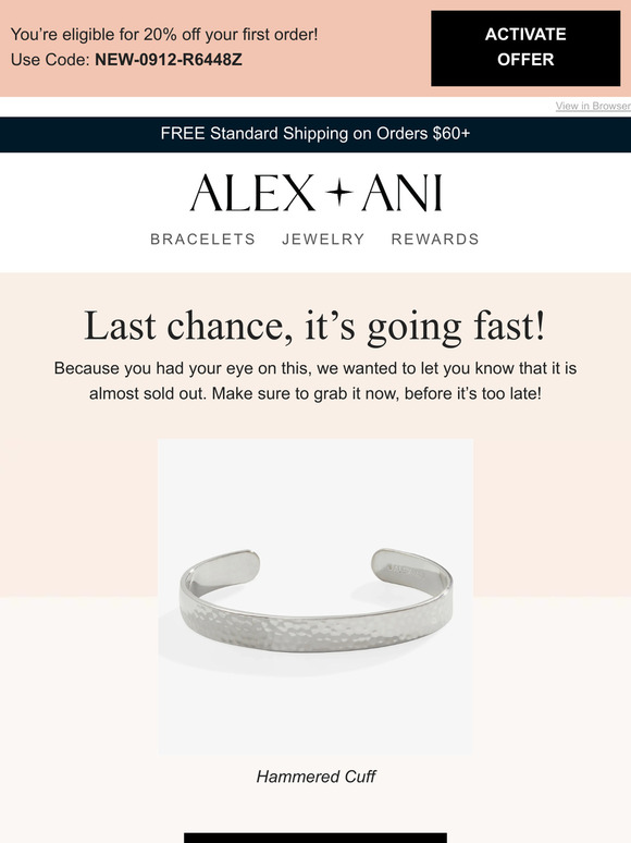 ⚡ It’s almost gone! See if the Hammered Cuff is available ⚡