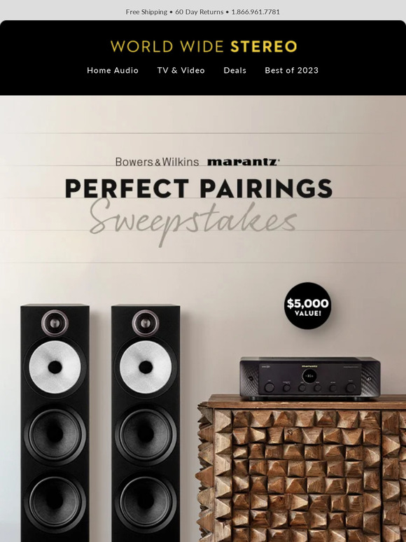 🍷🧀 Perfect Pair Sweepstakes: Bowers & Wilkins 603 S3 Speakers and the Marantz Model 40n Integrated Amp