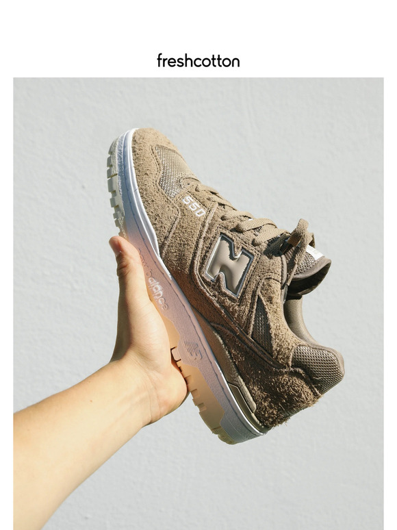 A New Balance 550 in ‘Mushroom’ brown 🍄