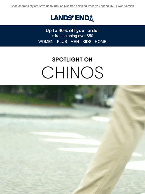 Spotlight on: new chinos.