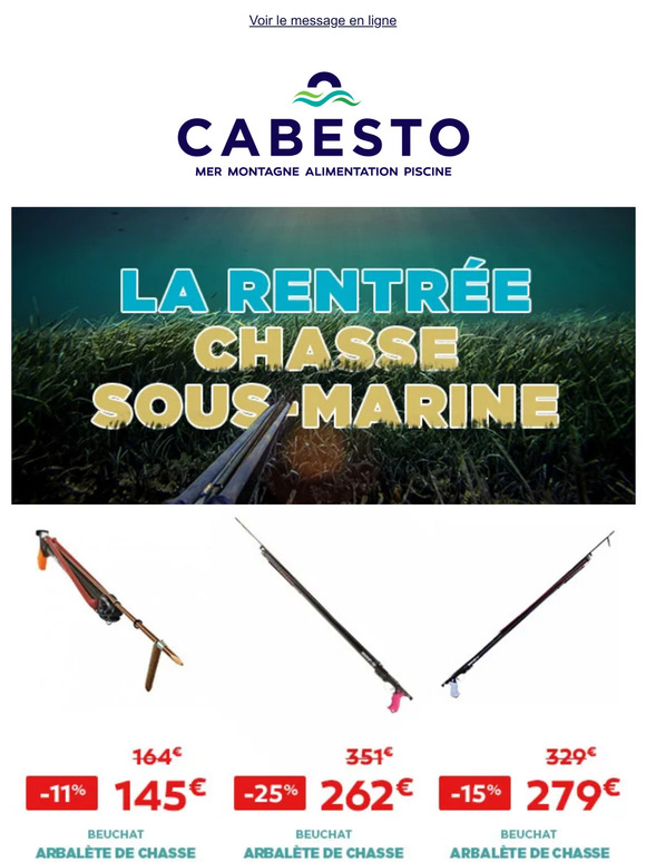 C'est la rentrée de la chasse sous-marine chez CABESTO
