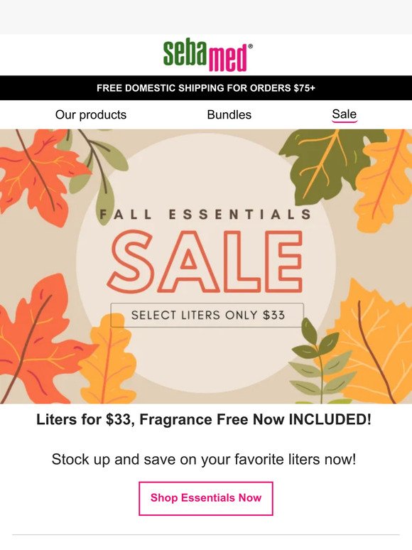 JUST ADDED! Fragrance Free Liters for $33 | Fall Essentials Sale
