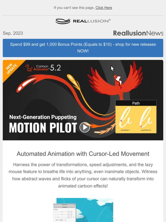 New Update! Automated Animations through Cursor-Led Movements