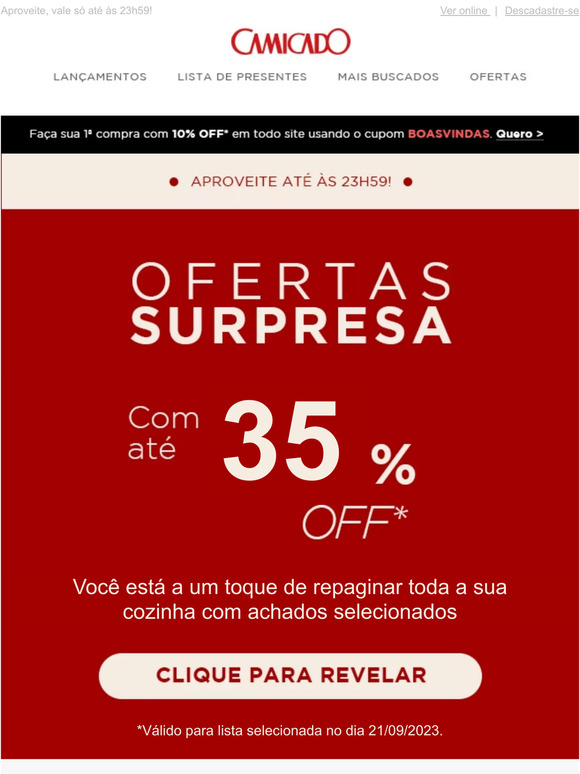 Dica: as ofertas do dia estão ON 🟢