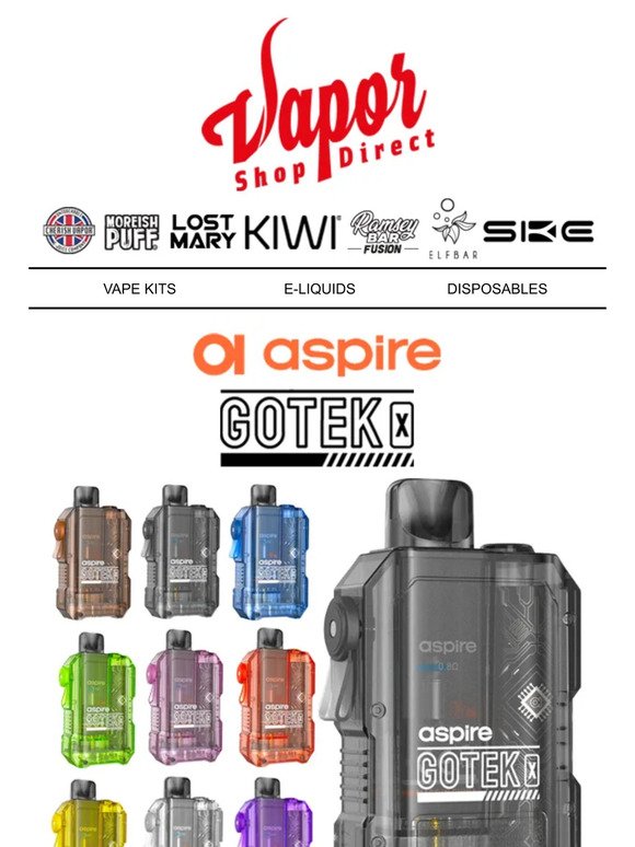 GOTEK X By Aspire | 4.5ml Pods Now Available & All Kit Colours!