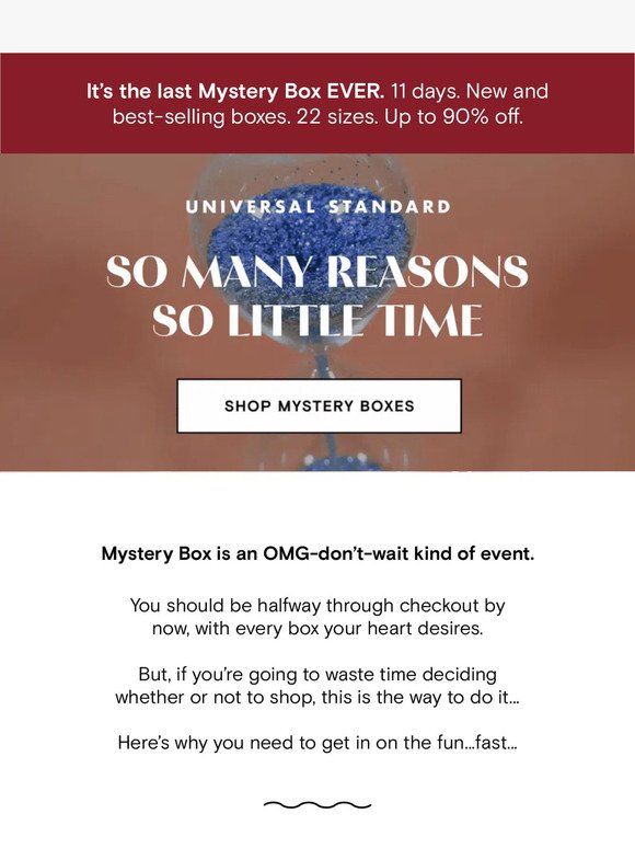 8...0 reasons to buy a Mystery Box!