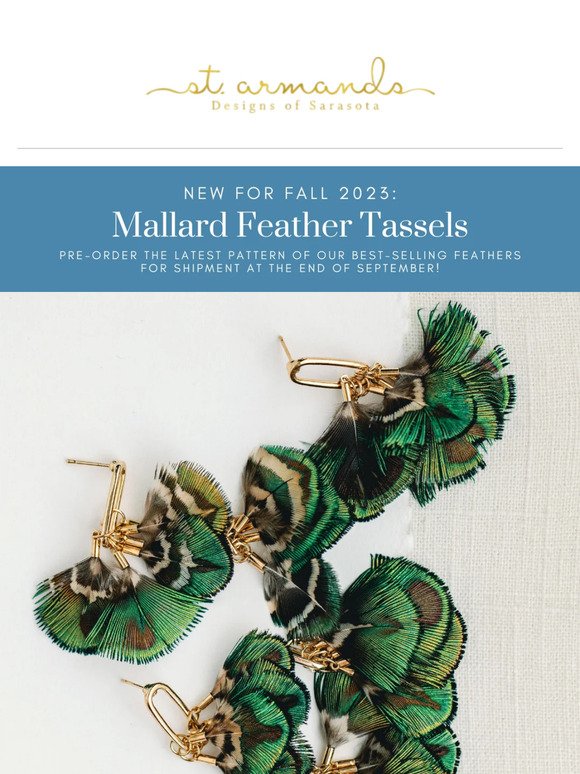 Pre-Order Now: Mallard Feather Tassels