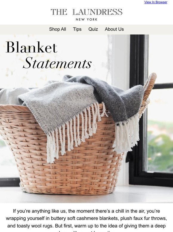 Bundle Up in Clean Blankets & Throw Rugs