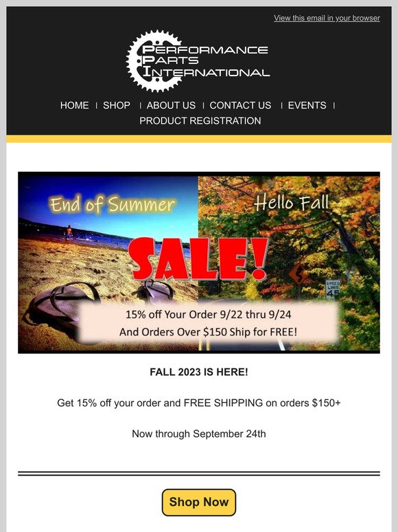Hello Fall Sale! 15% Plus Free Ship Over $150