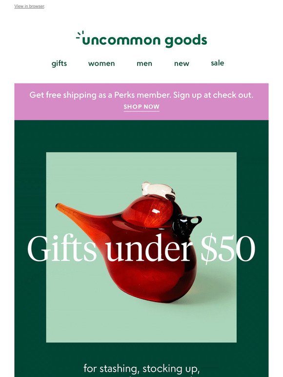 Holiday gifts under $50