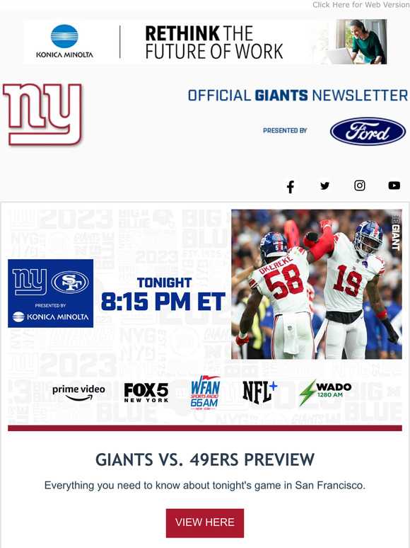 Giants, WFAN announce play-by-play extension plus expanded coverage  including training camp special