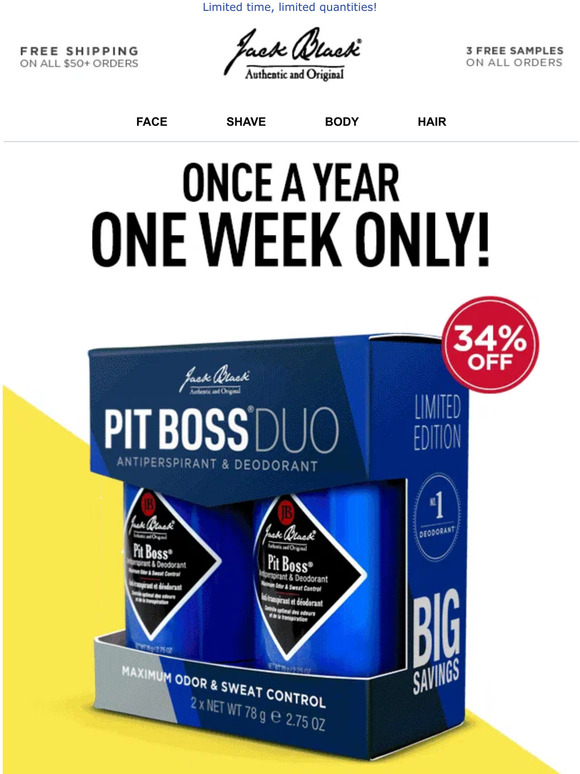 Deals of the year. One week only!