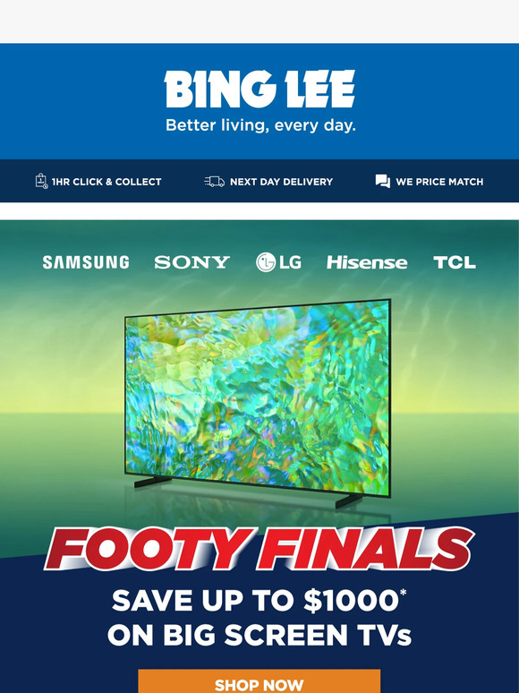 Bing Lee The 📺 SALE you've been waiting for Milled