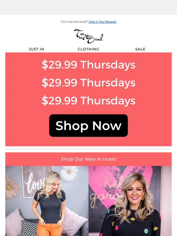 🛍 $29.99 Thursday