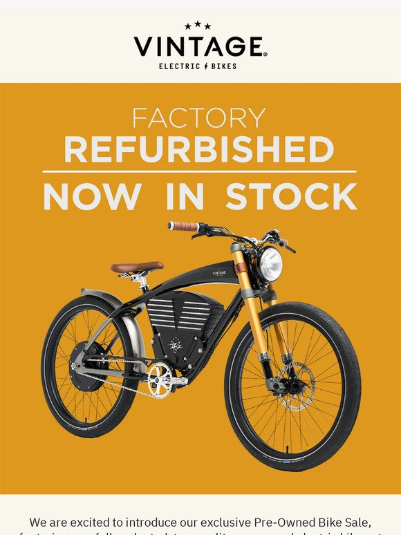 Factory Refurbished - Now In Stock